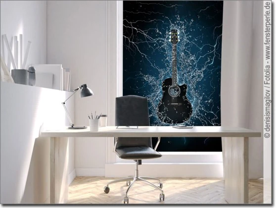Blickdichte Fotofolie Gitarre für Glas