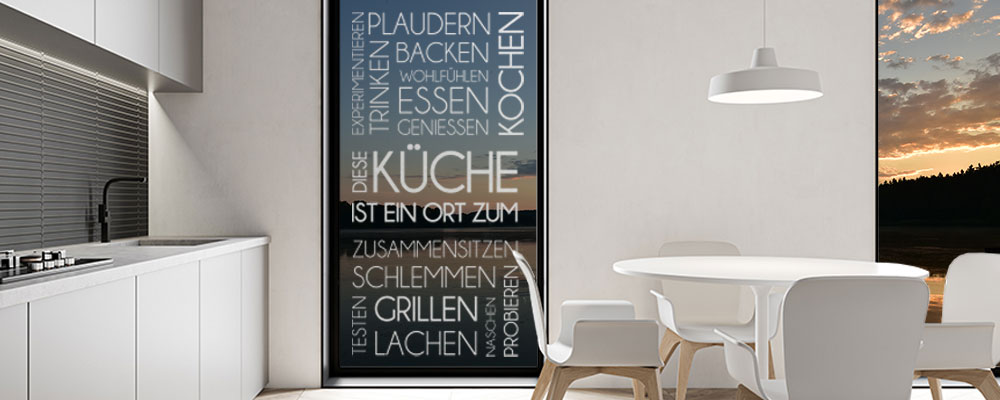 Edle Glasfolie Glastattoos & Fenstertattoos passgenau