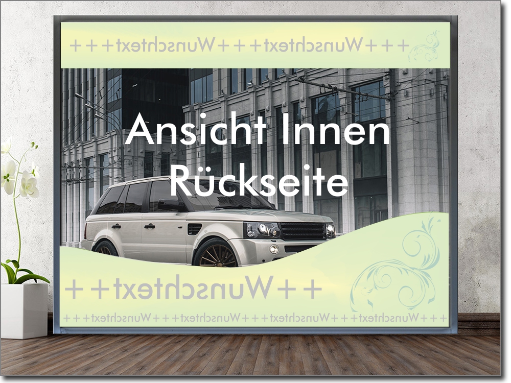 Schaufensterfolie Innenansicht