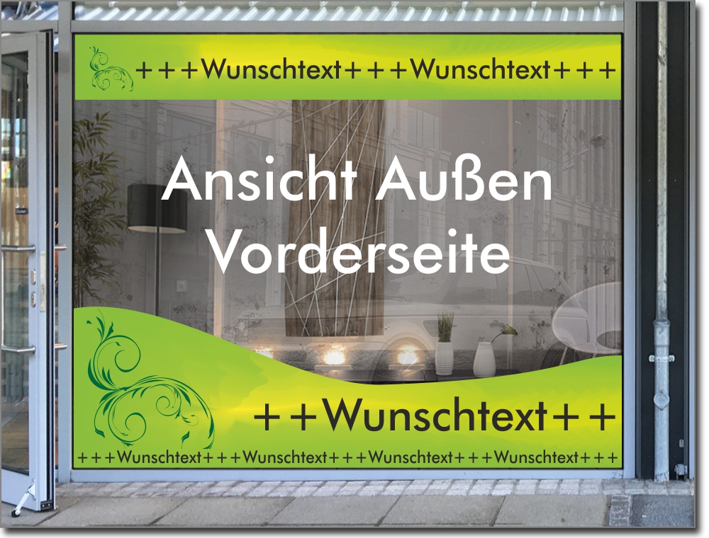 Schaufensterfolie Außenansicht