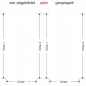 Preview: Glastür Sichtschutzfolie Grashalme - Ansicht Ausrichtung mit Farbauswahl und Anleitung zur Größenberechnung - Vorschlag 2