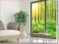 Preview: selbstklebendes Fensterbild mit Sommerwald