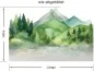 Preview: Fensterfolie Aquarelle Berglandschaft - Ansicht wie abgebildet