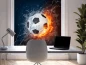 Preview: Blickdichte Fotofolie Fußball in Flammen