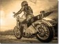 Preview: Fotofolie Glasprint Motorrad sepia