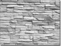 Preview: Glasbild Stone Wall in schwarzweiß