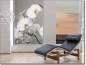 Preview: Fensterbild zum Aufkleben weiße Orchidee