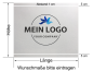 Preview: Glasdekorfolie Eigenes Logo als Digitaldruck zwei Streifen - Ansicht Beispielbild