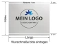 Preview: Glasdekorfolie Eigenes Logo als Digitaldruck zwei Streifen - Ansicht Beispielbild