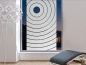 Preview: Glastür Sichtschutzfolie Linienkreise auf Fenster