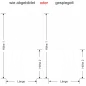 Preview: Glastür Sichtschutzfolie Pusteblume mit Vogelschwarm - Ansicht Ausrichtung und Farbauswahl
