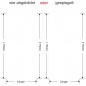 Preview: Glastür Sichtschutzfolie Pusteblume mit Vogelschwarm - Ansicht Ausrichtung und Farbauswahl