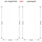 Preview: Glastür Sichtschutzfolie Wildgräser - Ansicht Ausrichtung mit Farbauswahl und Anleitung zur Größenberechnung - Vorschlag 2