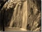 Preview: Glasbild mit Wasserfall