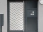 Preview: Milchglasfolie Zickzackmuster auf Eingangstür