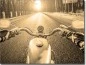 Preview: Fotofolie Motorrad im Sonnenuntergang sepia