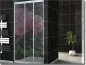 Mobile Preview: Hinterglasbild mit Orchidee und schwarzen Steinen