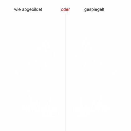 Preview: Glastattoo Schilfgras am Uferrand - Ansicht Ausrichtung mit Farbauswahl
