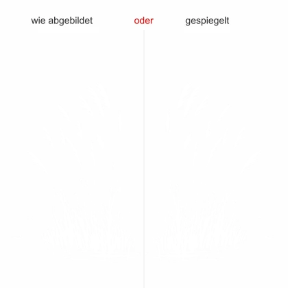 Glastattoo Schilfgras am Uferrand - Ansicht Ausrichtung mit Farbauswahl