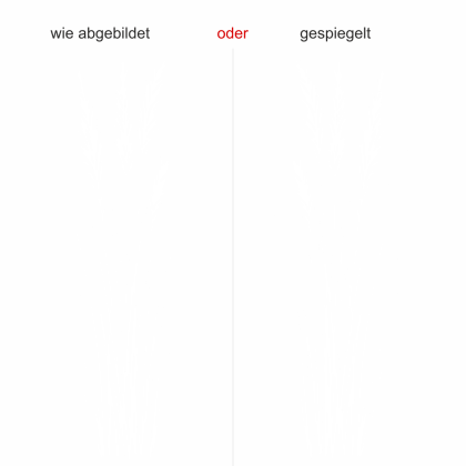 Preview: Glastattoo Gräser im Wind - Ansicht Ausrichtung mit Farbauswahl