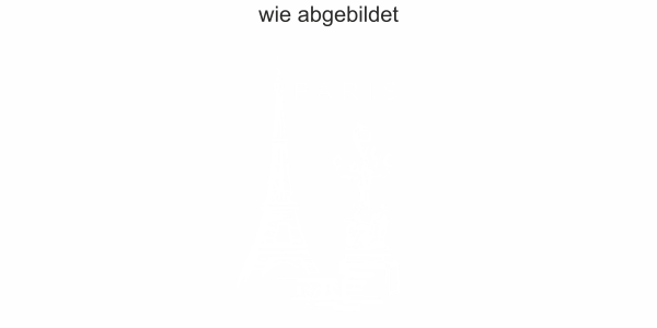 Preview: Glasaufkleber Eiffelturm Paris - Ansicht Ausrichtung und Farbauswahl