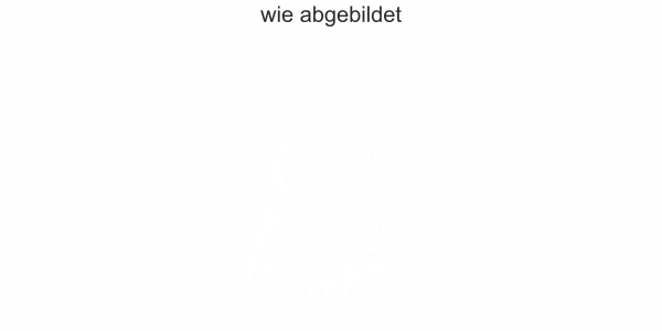 Glasaufkleber Eiffelturm Paris - Ansicht Ausrichtung und Farbauswahl