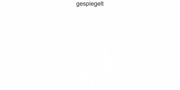 Preview: Glasaufkleber Eiffelturm Paris - Ansicht Ausrichtung und Farbauswahl