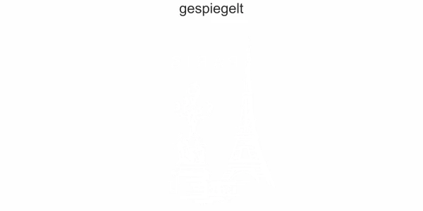 Glasaufkleber Eiffelturm Paris - Ansicht Ausrichtung und Farbauswahl