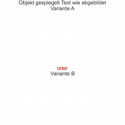 Glastattoo Wiesbaden Skyline - Ansicht Ausrichtung mit Farbauswahl und Variante