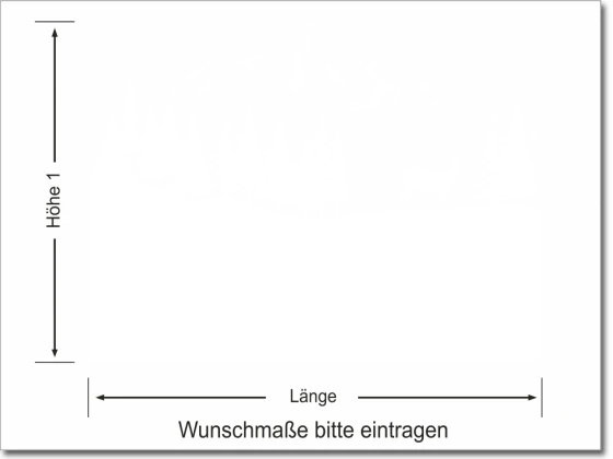 Fensterfolie Landschaft mit Bergen und Wald