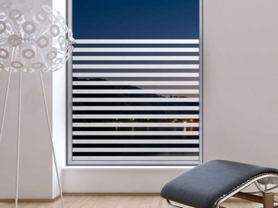 Preview: Blickschutzfolie Streifen 3/3 cm