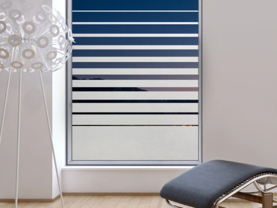 Glastür Michglasfolie Verlauf