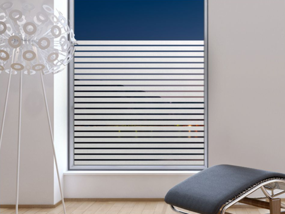 Preview: Blickschutzfolie mit Streifen 3/1 cm