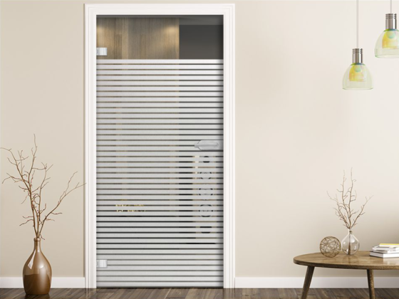 Preview: Blickschutzfolie mit Streifen 3/1 cm