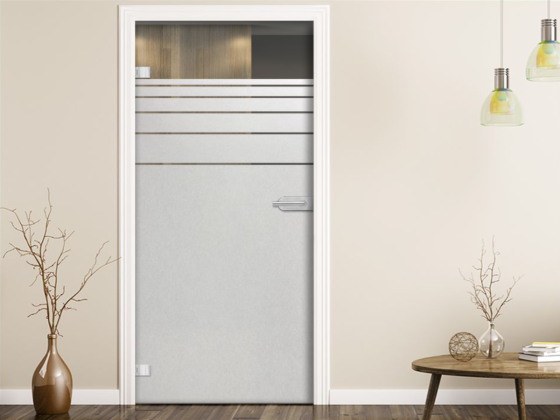 Preview: Blickschutz für Glastür mit Streifen