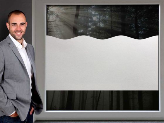 Preview: Sichtschutz Milchglasfolie Welle