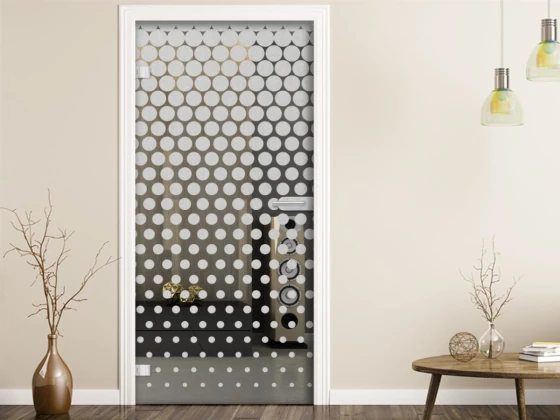 Tür Blickschutzfolie Verlauf Kreise