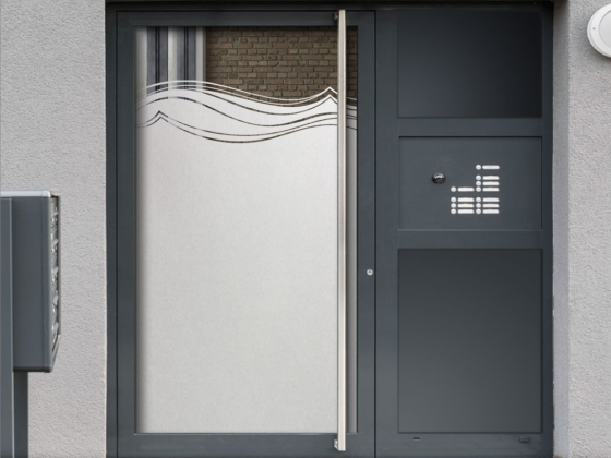 Tür Blickschutzfolie Design Welle