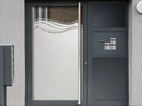 Tür Blickschutzfolie Design Welle