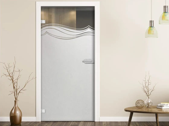 Tür Blickschutzfolie Design Welle