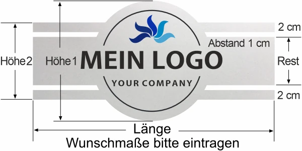 Durchlaufschutz für Glas mit eigenem Logo im Digitaldruck