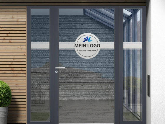 Durchlaufschutz für Glas mit eigenem Logo im Digitaldruck