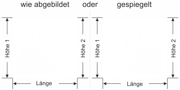 Sichtschutzfolie Schilfgräser und Störche