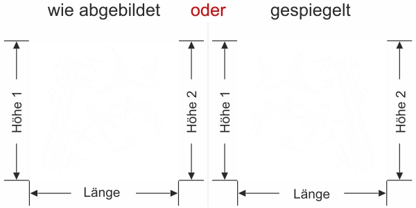 Sichtschutzfolie Bambusstab mit Vögeln