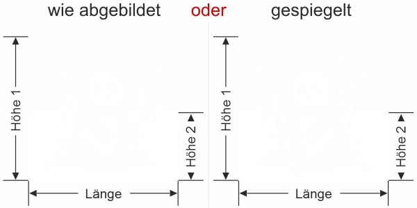 Fensterfolie Bambusstrauch mit Panda