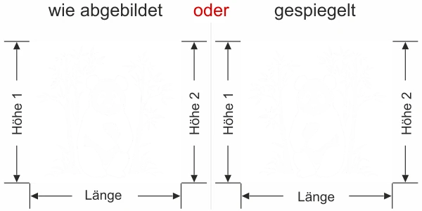 Fensterfolie Bambusstrauch mit Panda