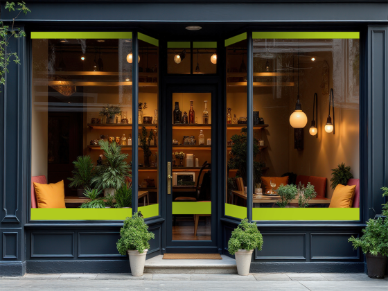 Schaufenster Farbfolie Zuschnitt