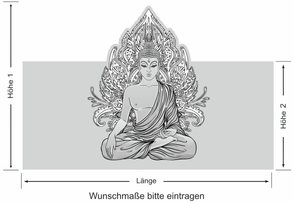 Preview: Fensterfolie mit Buddha