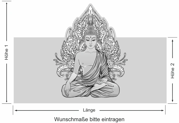 Fensterfolie mit Buddha