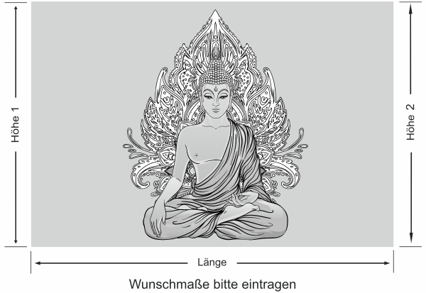 Preview: Fensterfolie mit Buddha